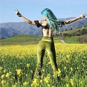 Home cooked Karma Velvet Flares in Avocado